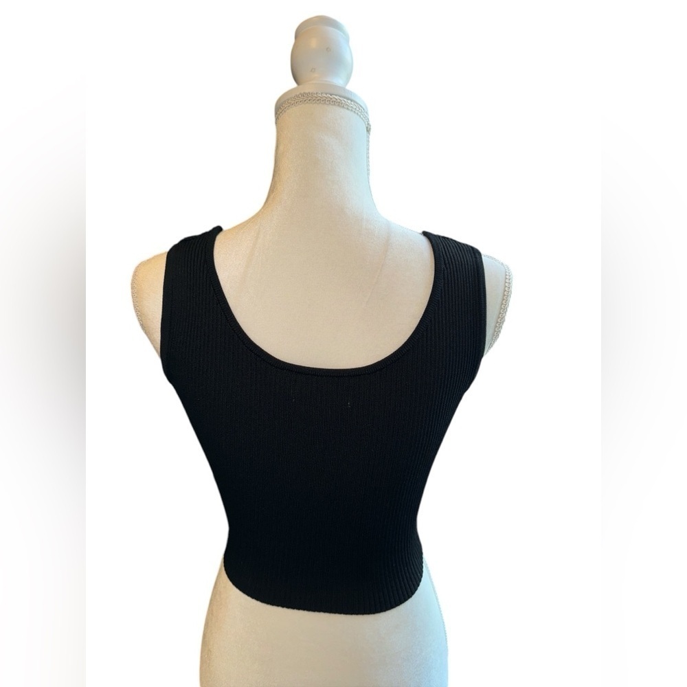 House of Harlow 1960 Women's Black Ribbed Tank Top Ladies Size X-Small #63 - Picture 2 of 4